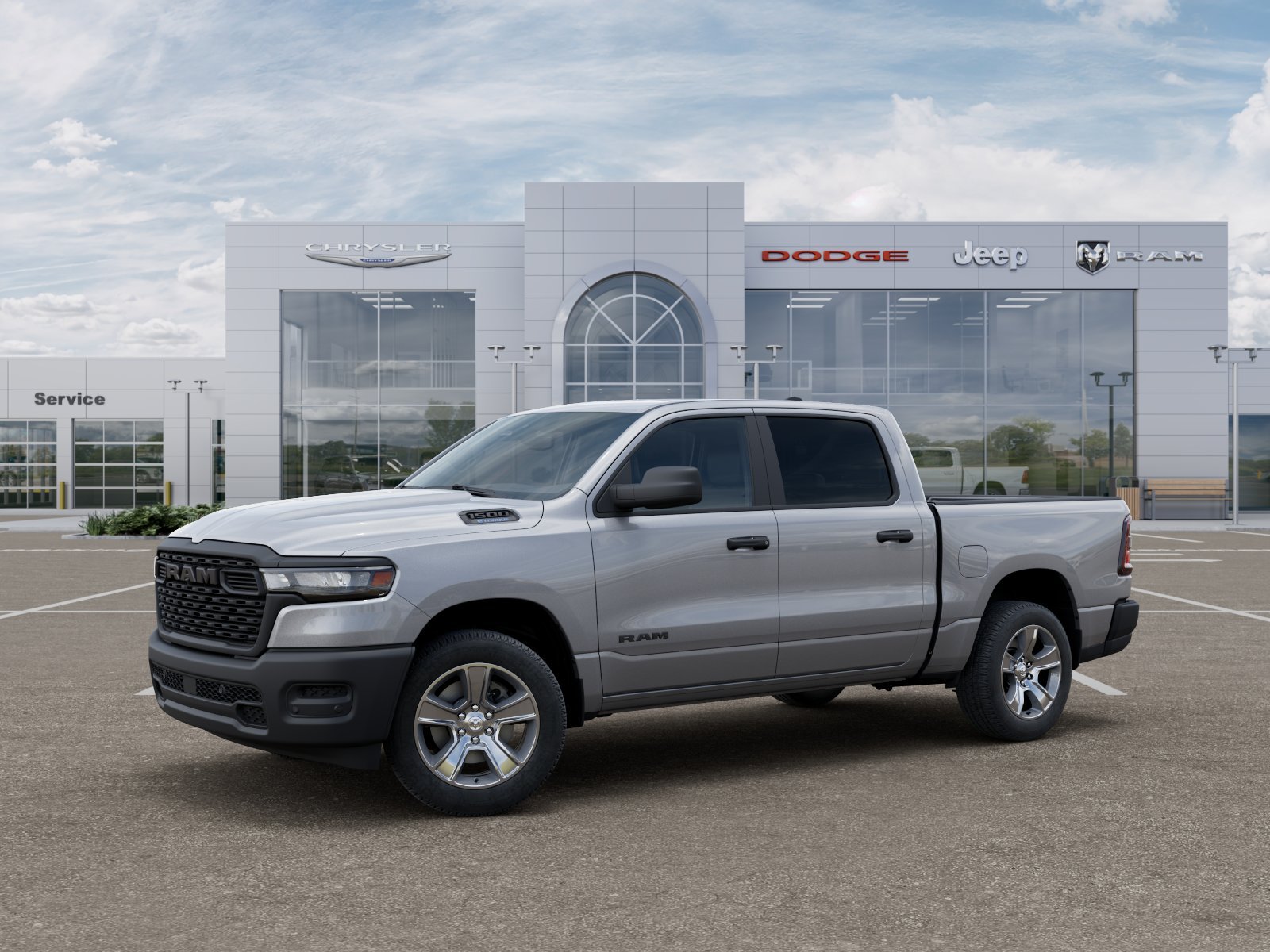 New 2025 Billet Silver Metallic Clear-Coat Exterior Paint RAM Tradesman image 28