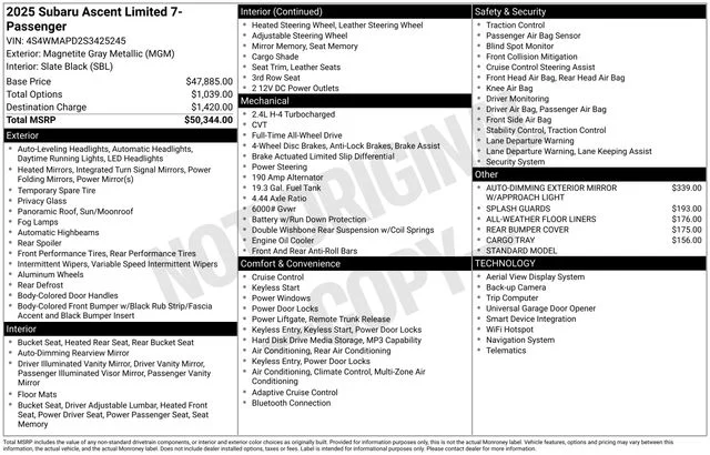 Used 2025 Gray Subaru Limited image 20