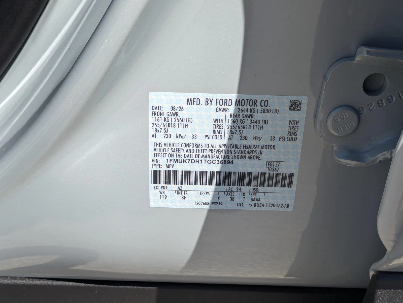 New 2026 Space White Metallic Ford Active image 34