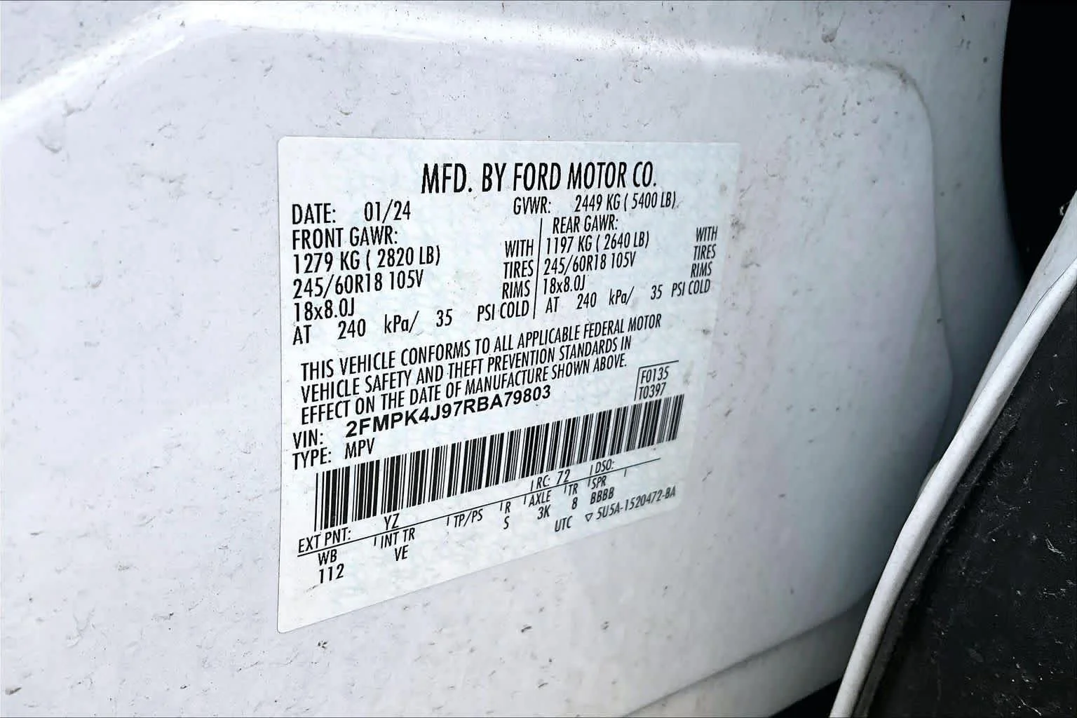 Certified Used 2024 Oxford White Clearcoat Ford SEL image 34