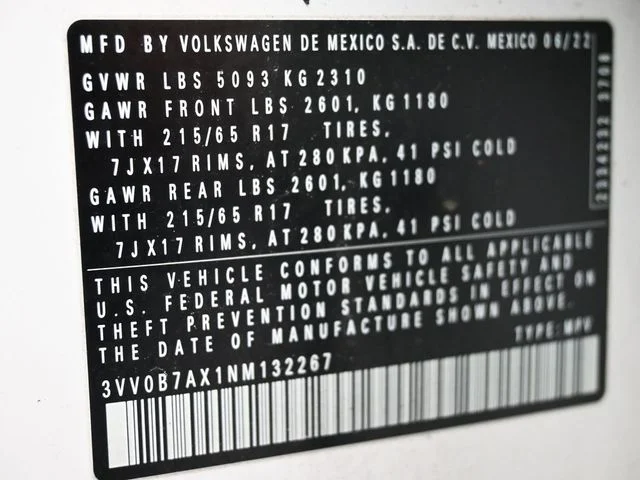 Used 2022 White Volkswagen 2.0T S image 8