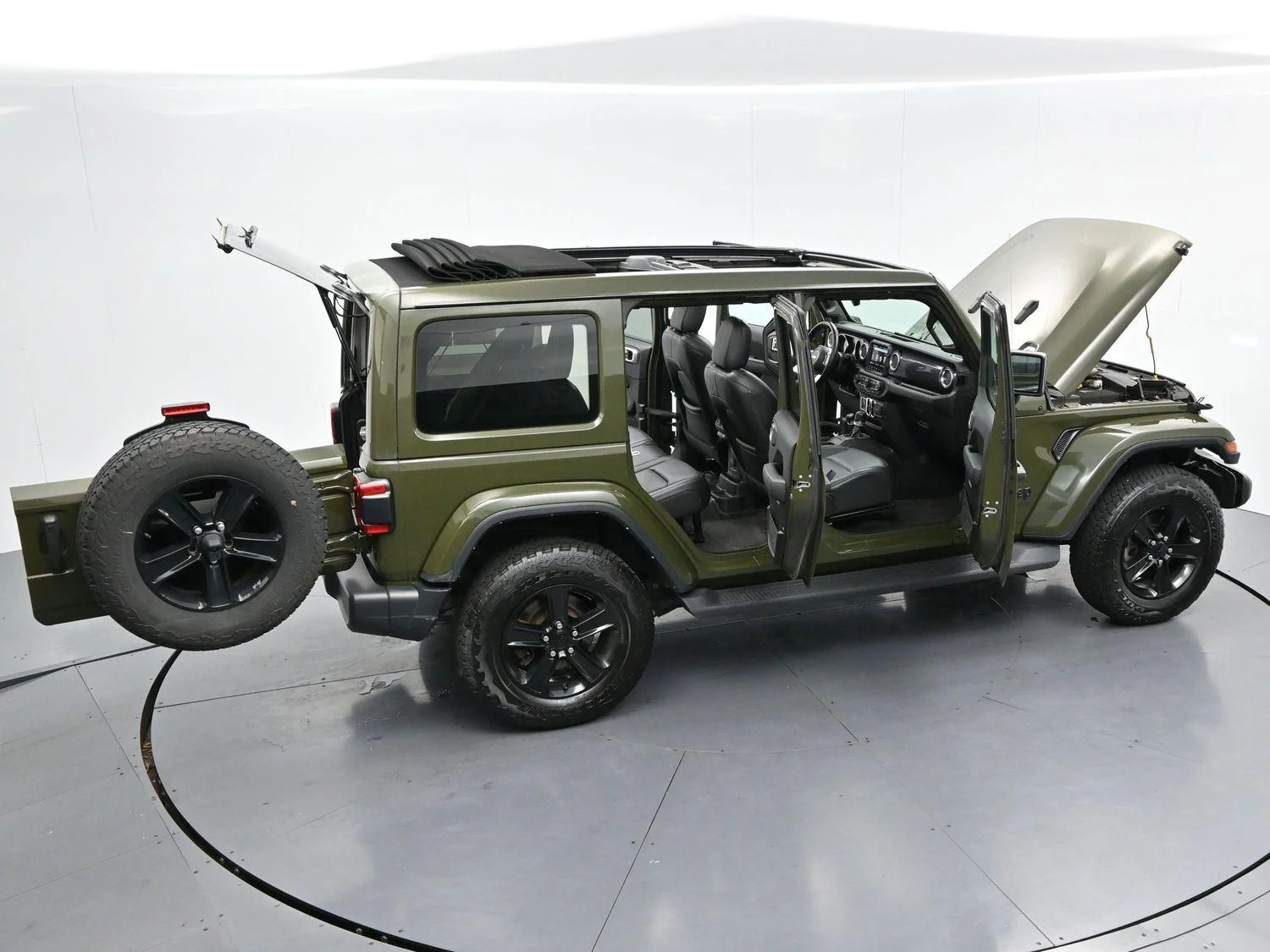 Used 2022 Sarge Green Clearcoat Jeep Unlimited Sahara Altitude image 42