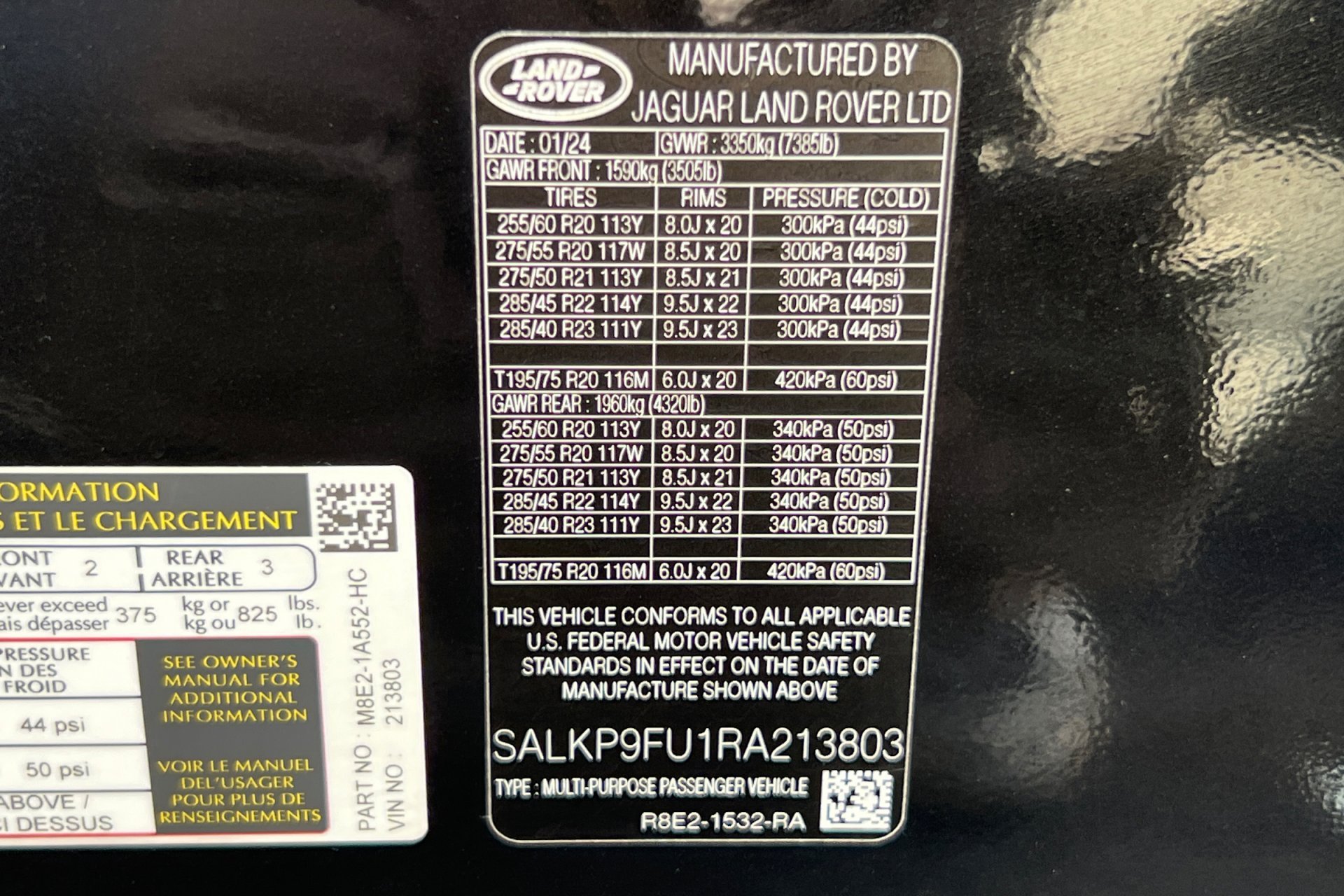 Certified Used 2024 Santorini Black Metallic Land Rover SE image 29