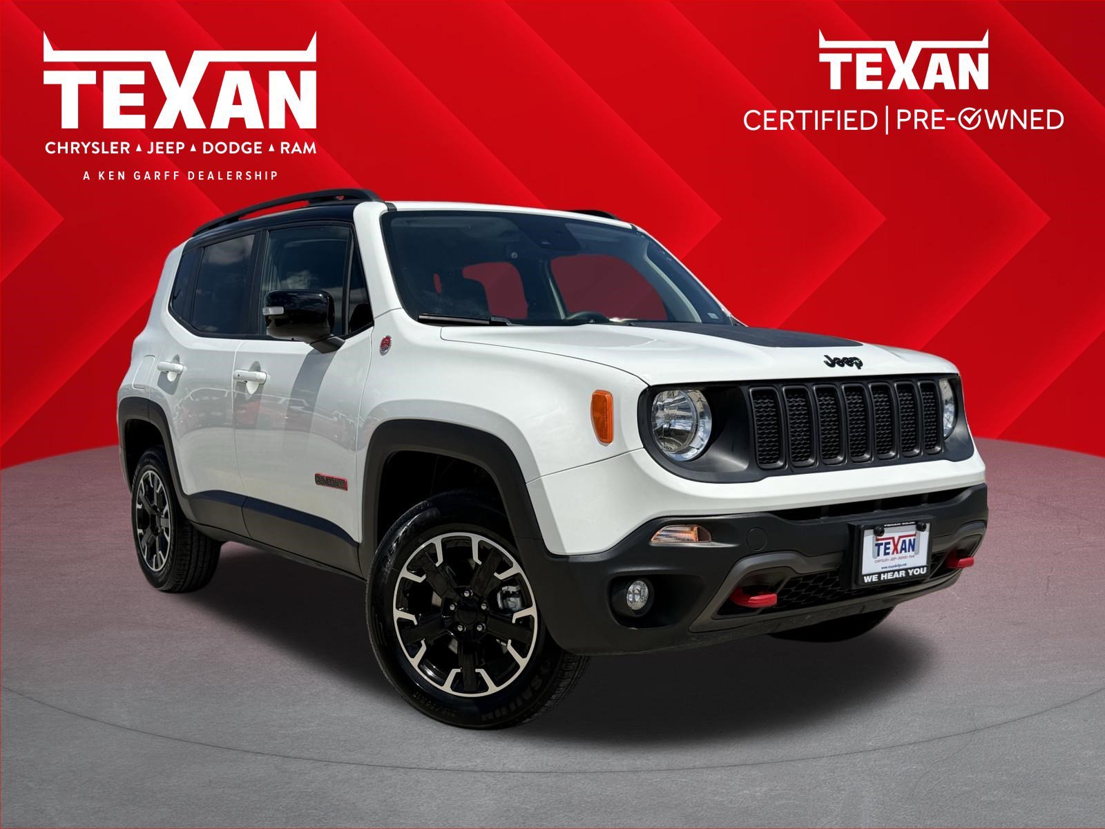 Used 2023 Alpine White Clearcoat Jeep Trailhawk image 1