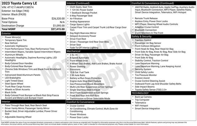 2023 Toyota Camry LE - Photo 30