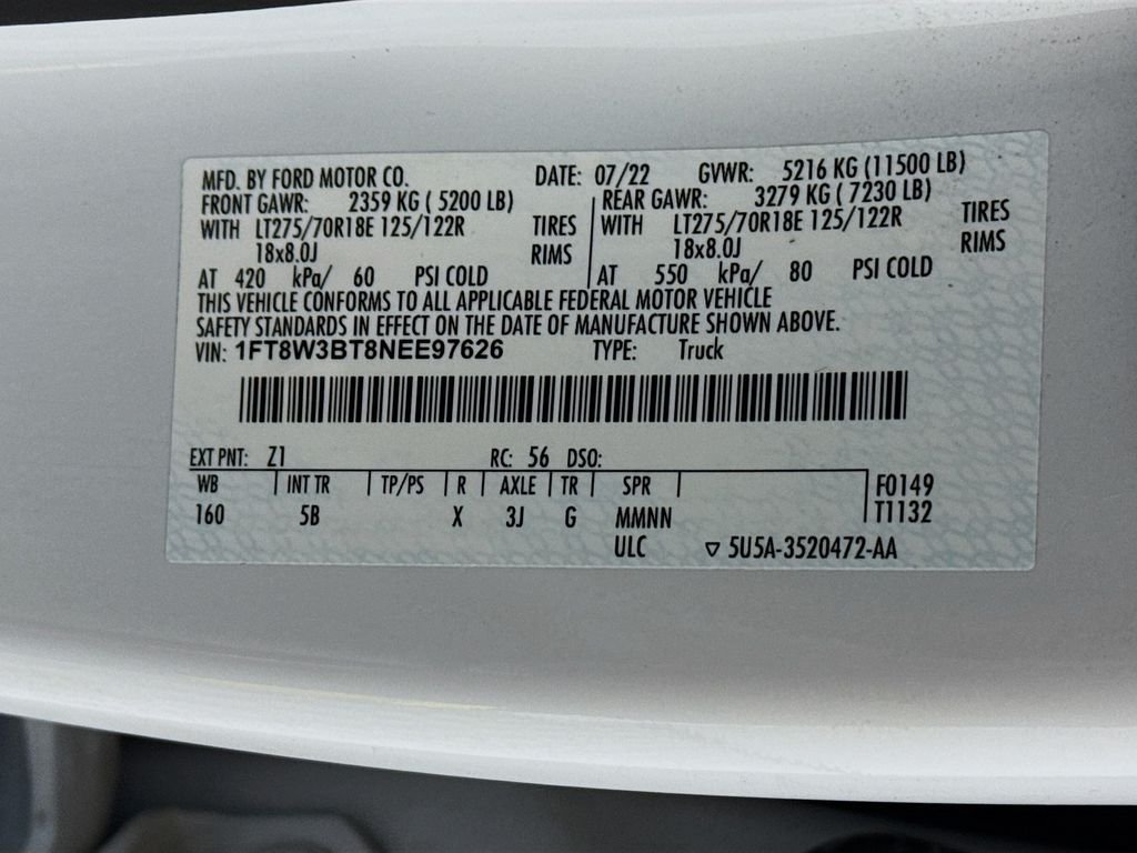 Used 2022 White Ford Lariat image 27