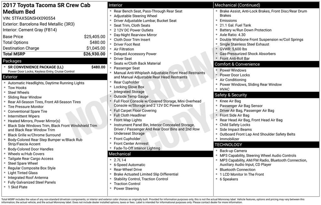 Certified Used 2017 Red Toyota SR image 5
