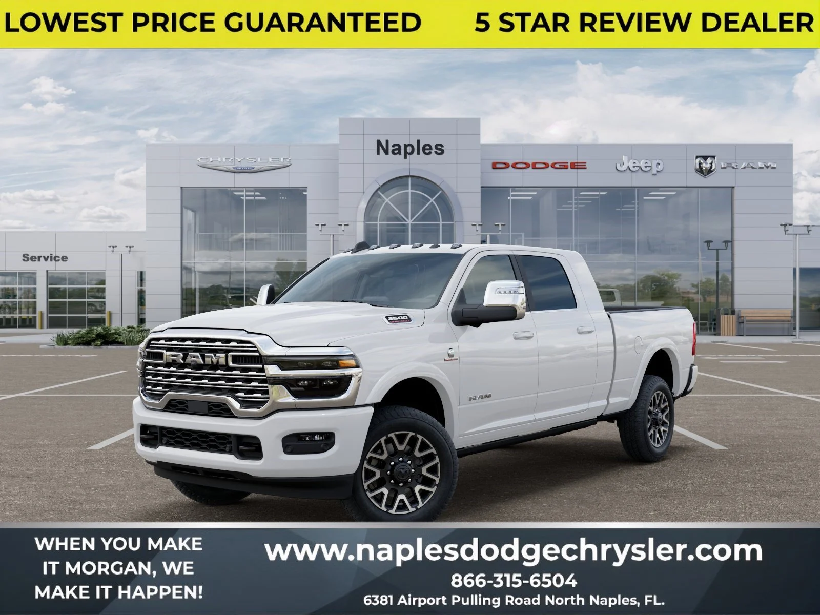 New 2026 Bright White Clear-Coat Exterior Paint RAM Longhorn image 1