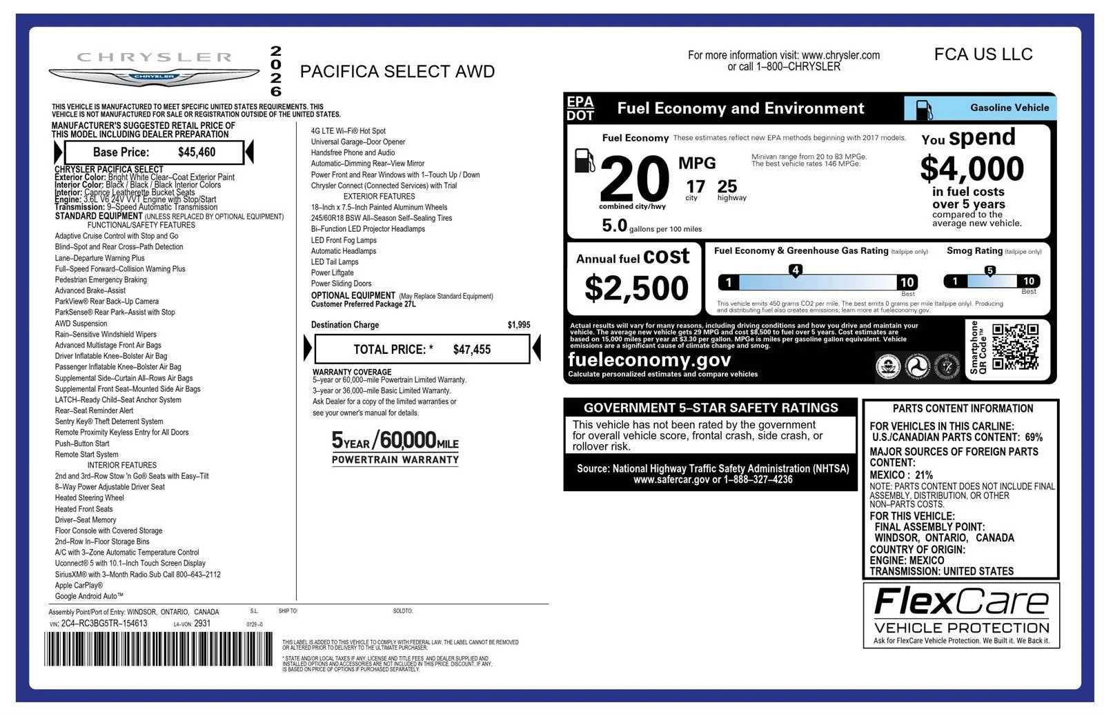 Used 2026 Bright White Clearcoat Chrysler Select image 26