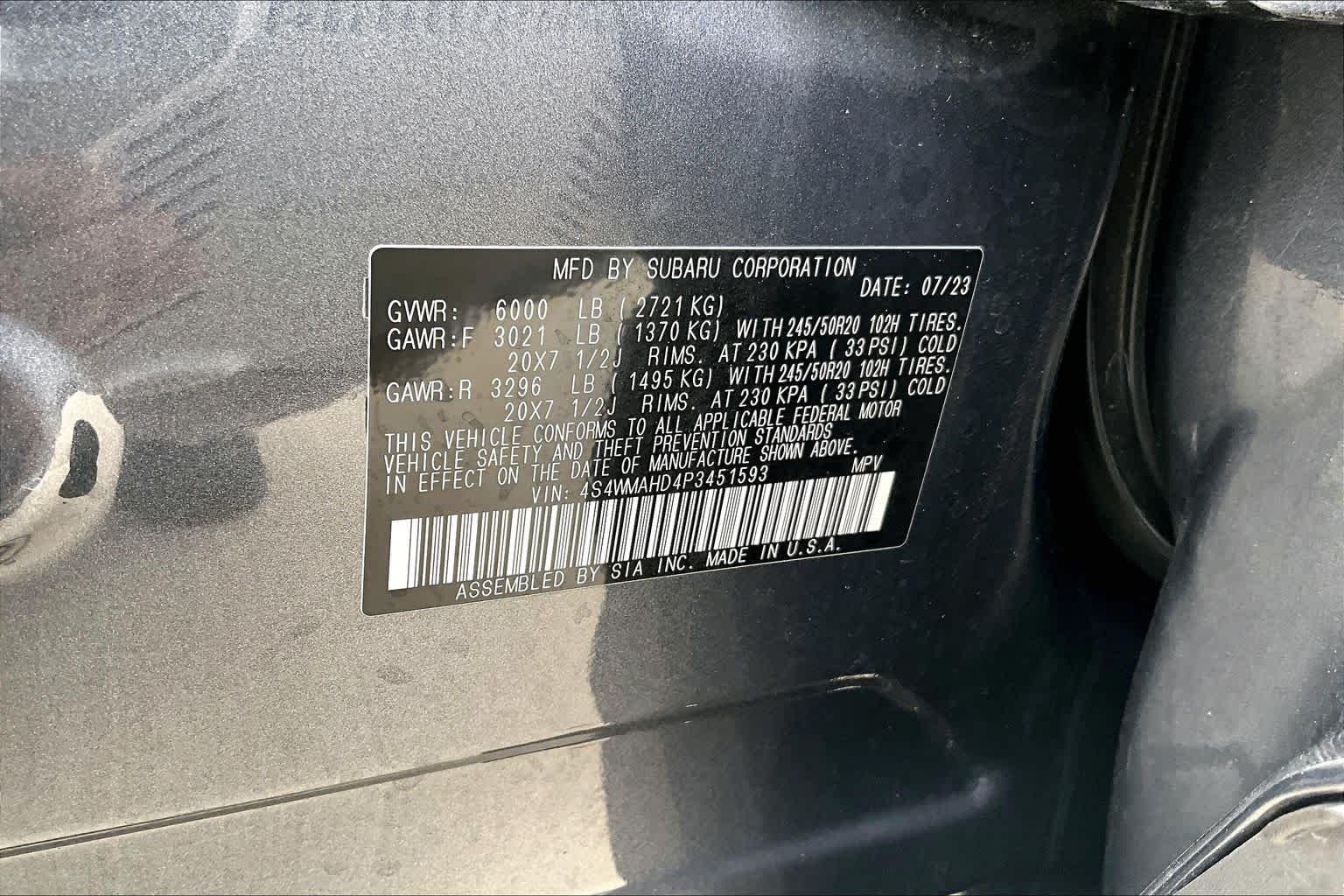 Used 2023 Magnetite Gray Metallic Subaru Onyx Edition image 34