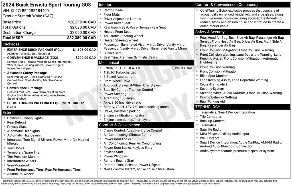 Certified Used 2024 White Buick Sport Touring image 27