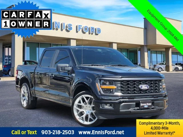 Used 2025 Agate Black Metallic Ford STX image 1