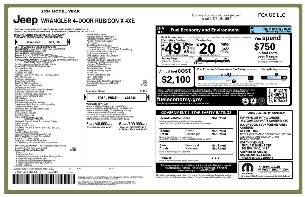 Certified Used 2024 Silver Jeep Rubicon 4xe image 3