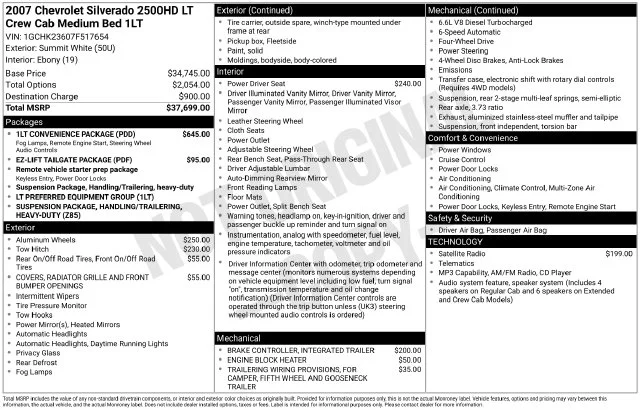 Used 2007 White Chevrolet LT image 8
