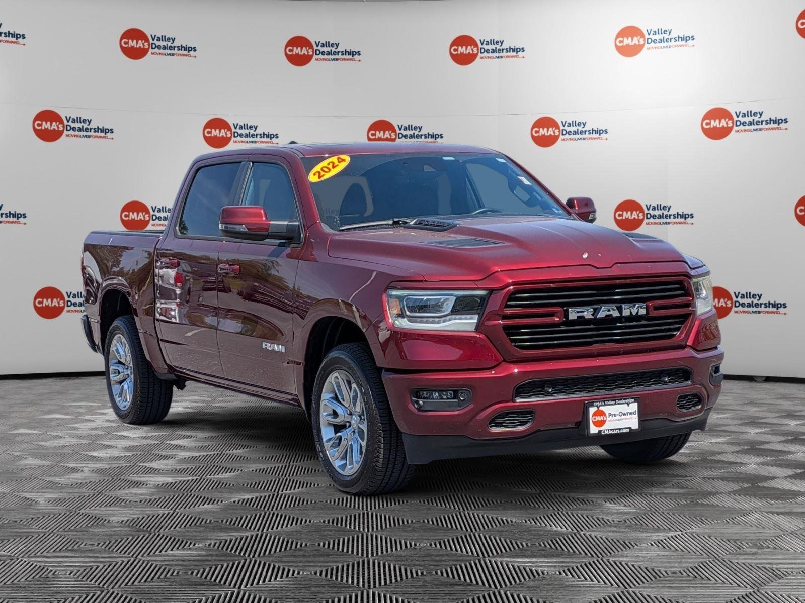Used 2024 Delmonico Red Pearlcoat Ram Laramie image 3