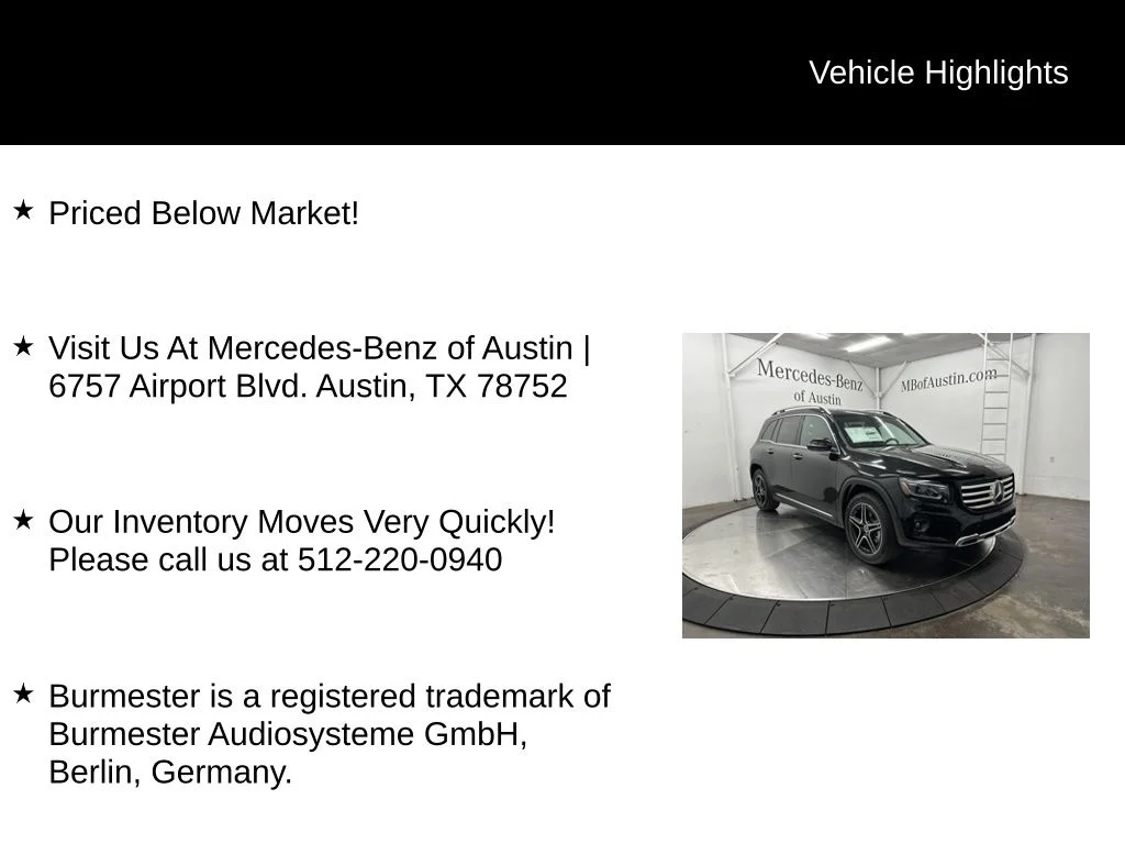 New 2026 Black Mercedes-Benz GLB 250 image 6