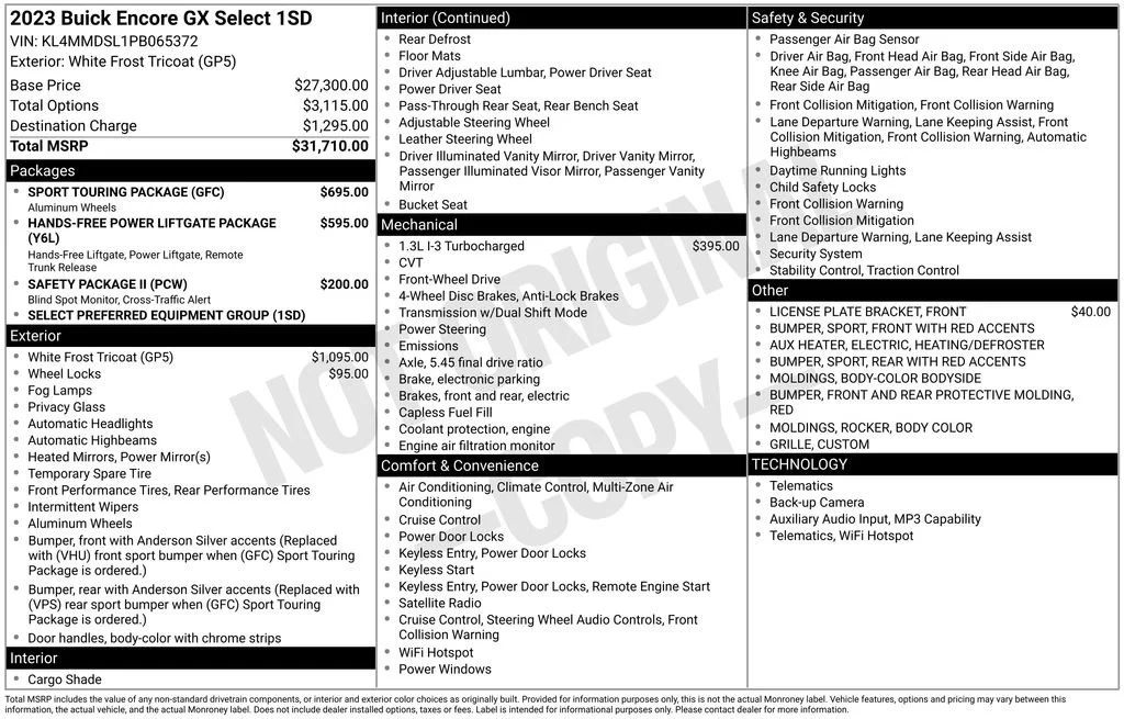 2023 Buick Encore GX Select's photo