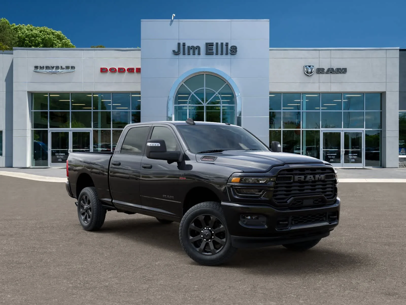 New 2026 Diamond Black Crystal Pearl-Coat Exterior Paint RAM Big Horn image 5