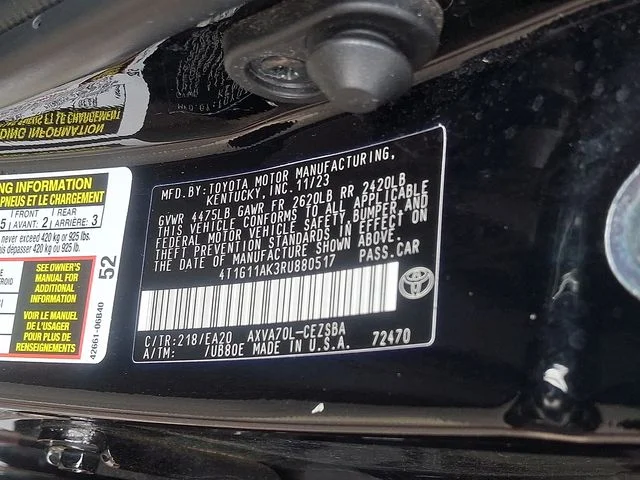 Certified Used 2024 Midnight Black Metallic Toyota SE image 27