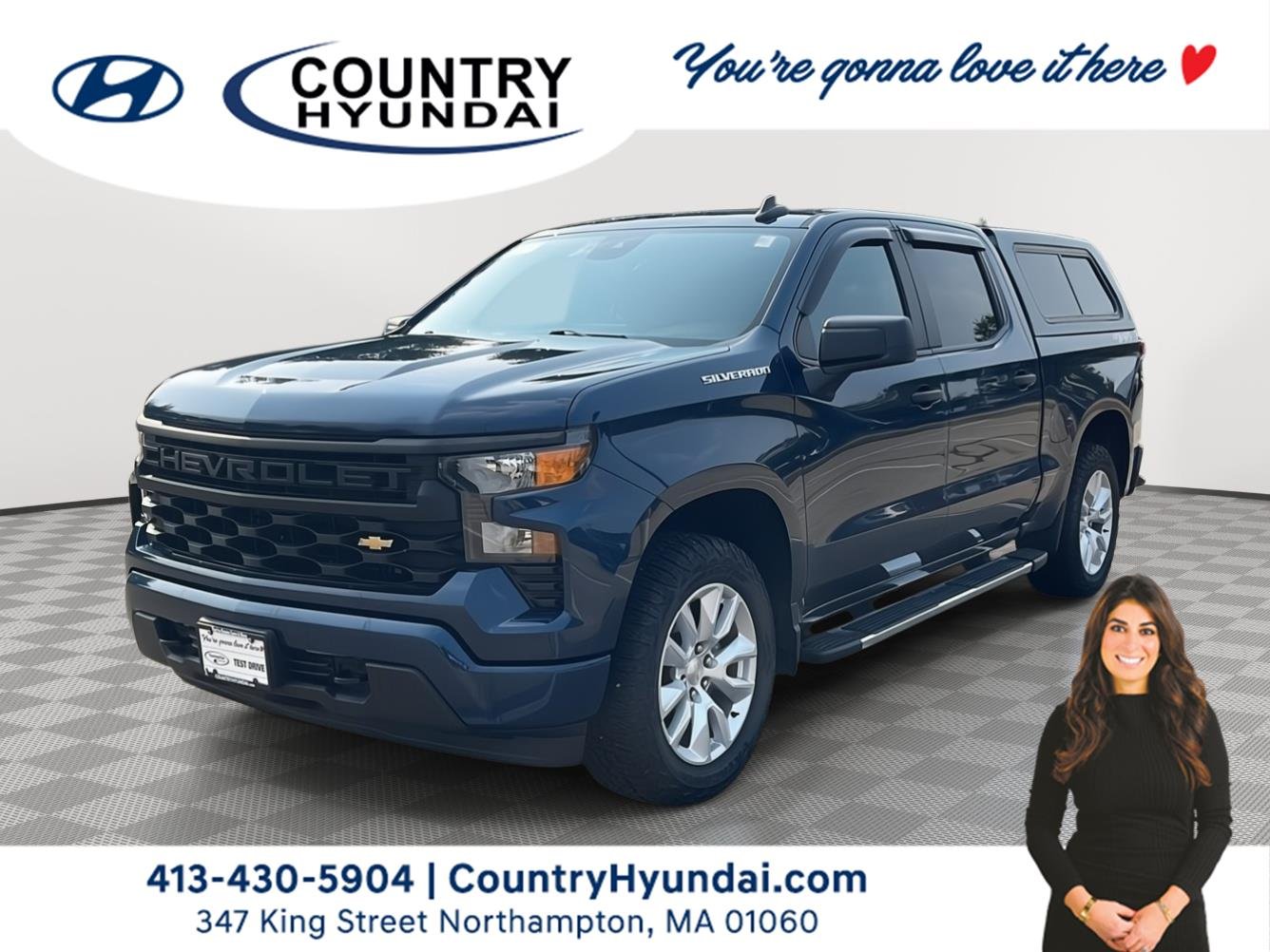 Used 2022 Northsky Blue Metallic Chevrolet Custom image 1