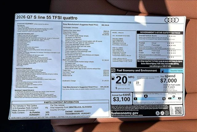 New 2026 Gray Audi 55 Premium image 14