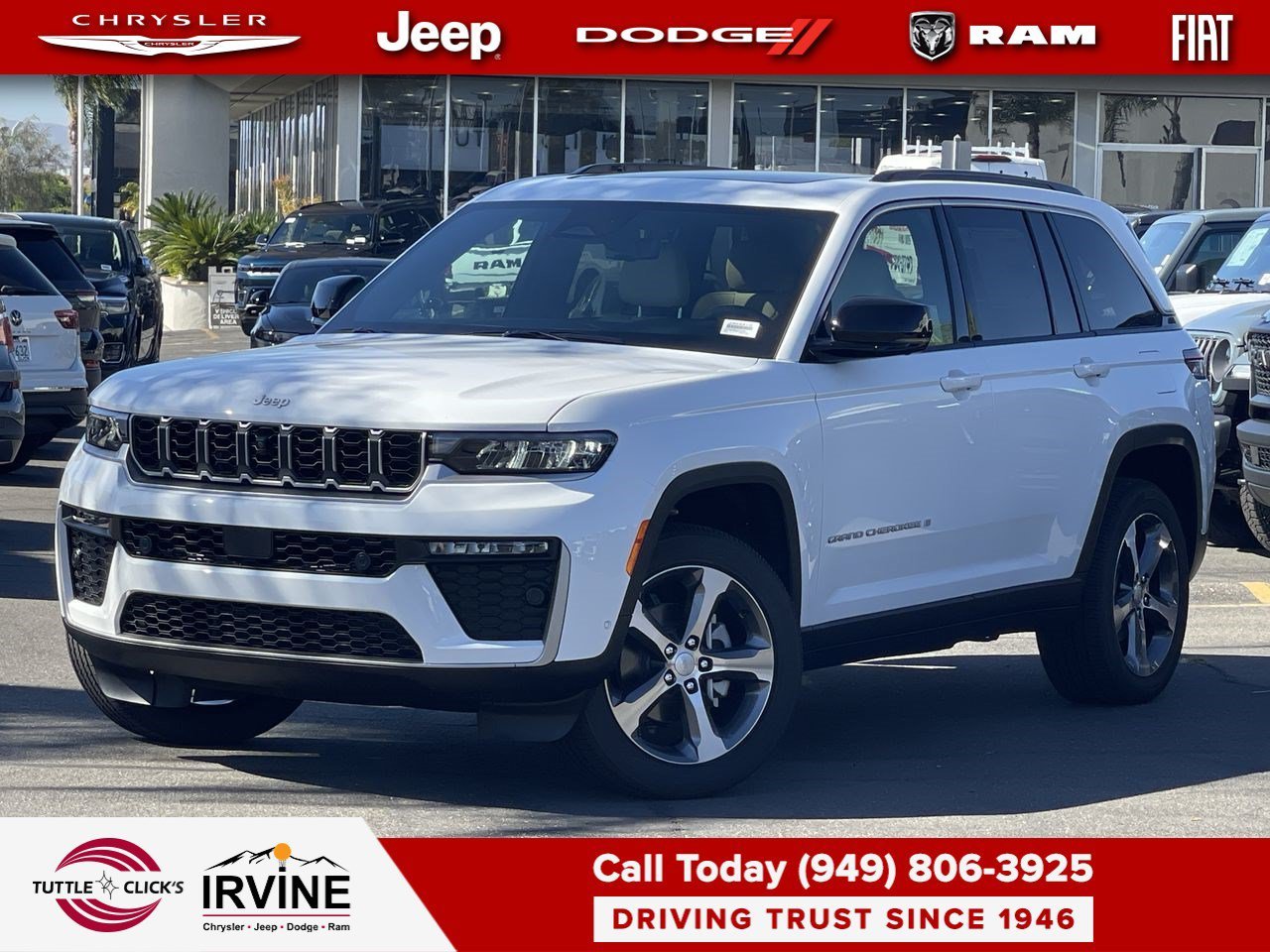 New 2026 Bright White Clear-Coat Exterior Paint Jeep Limited image 1