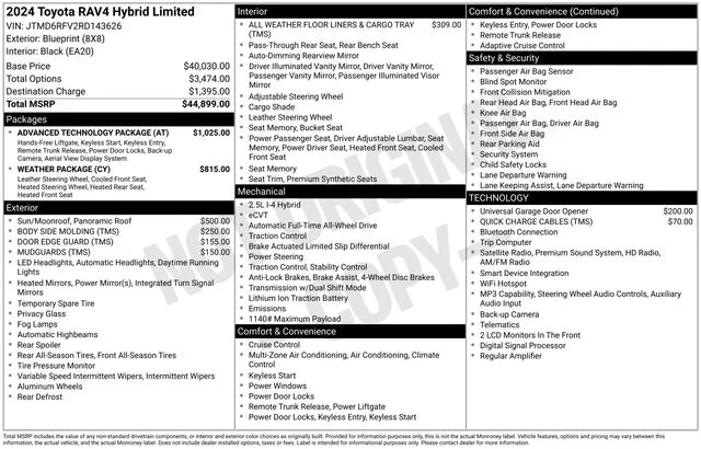 Used 2024 Blue Toyota Limited image 34