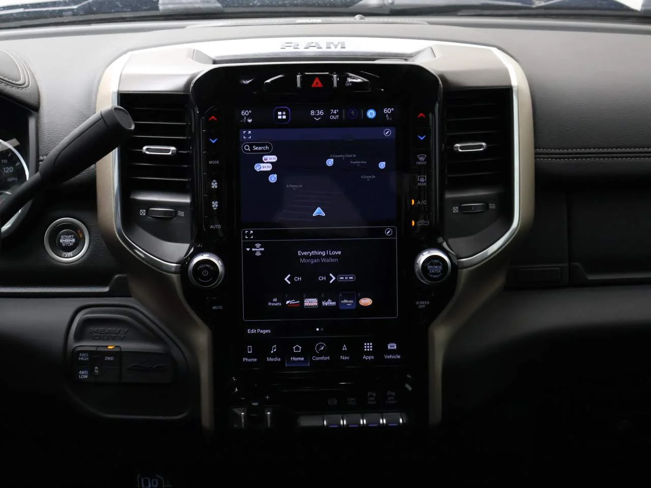 Used 2024 Granite Crystal Metallic Clear Coat Ram Laramie Crew Cab image 13