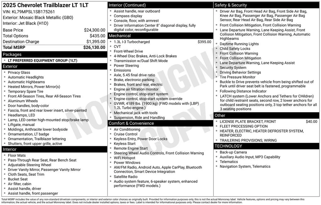 Used 2025 Black Chevrolet LT image 4