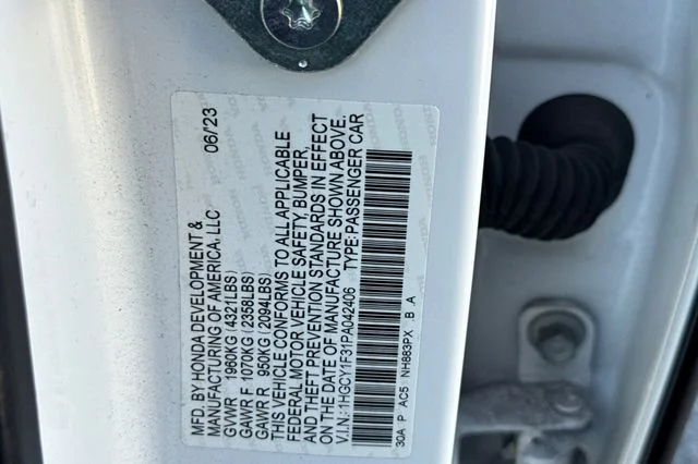 Certified Used 2023 Platinum White Pearl Honda EX image 32