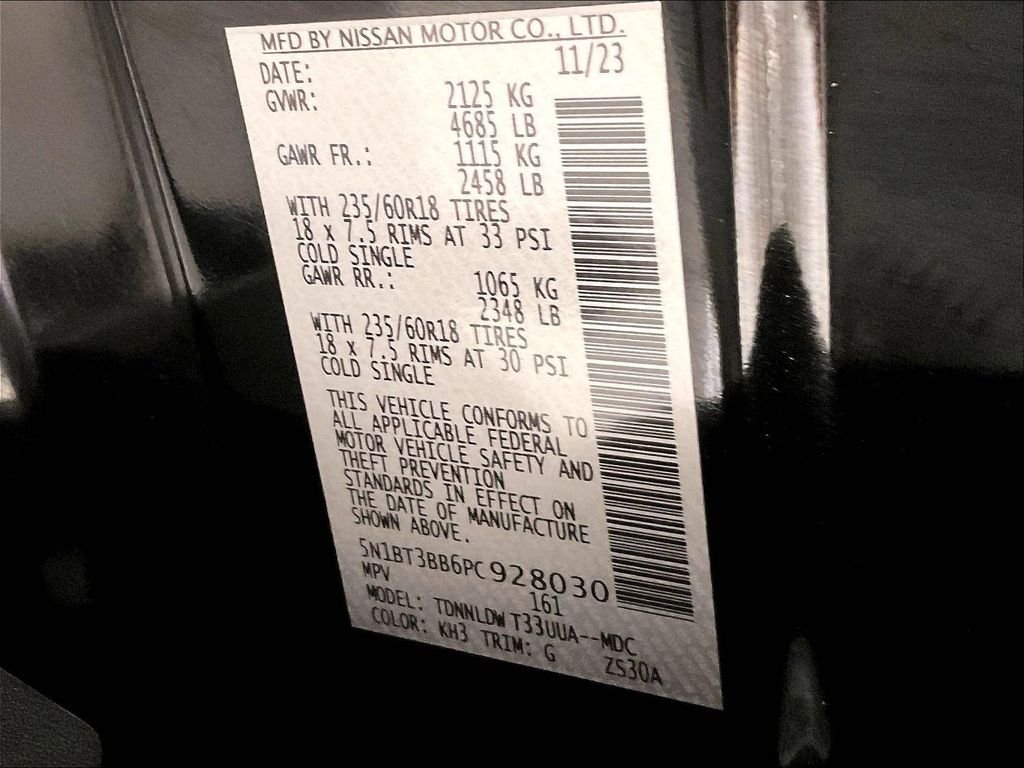 Certified Used 2023 Black Nissan SV image 35