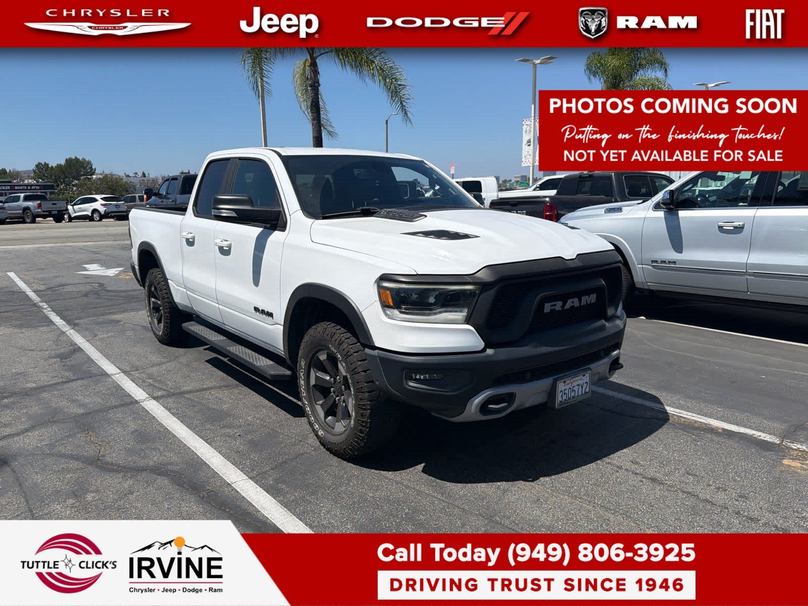 Used 2019 Bright White Clearcoat Ram Rebel image 2