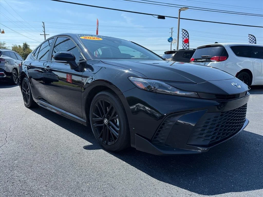 Certified Used 2025 Midnight Black Metallic Toyota SE image 2