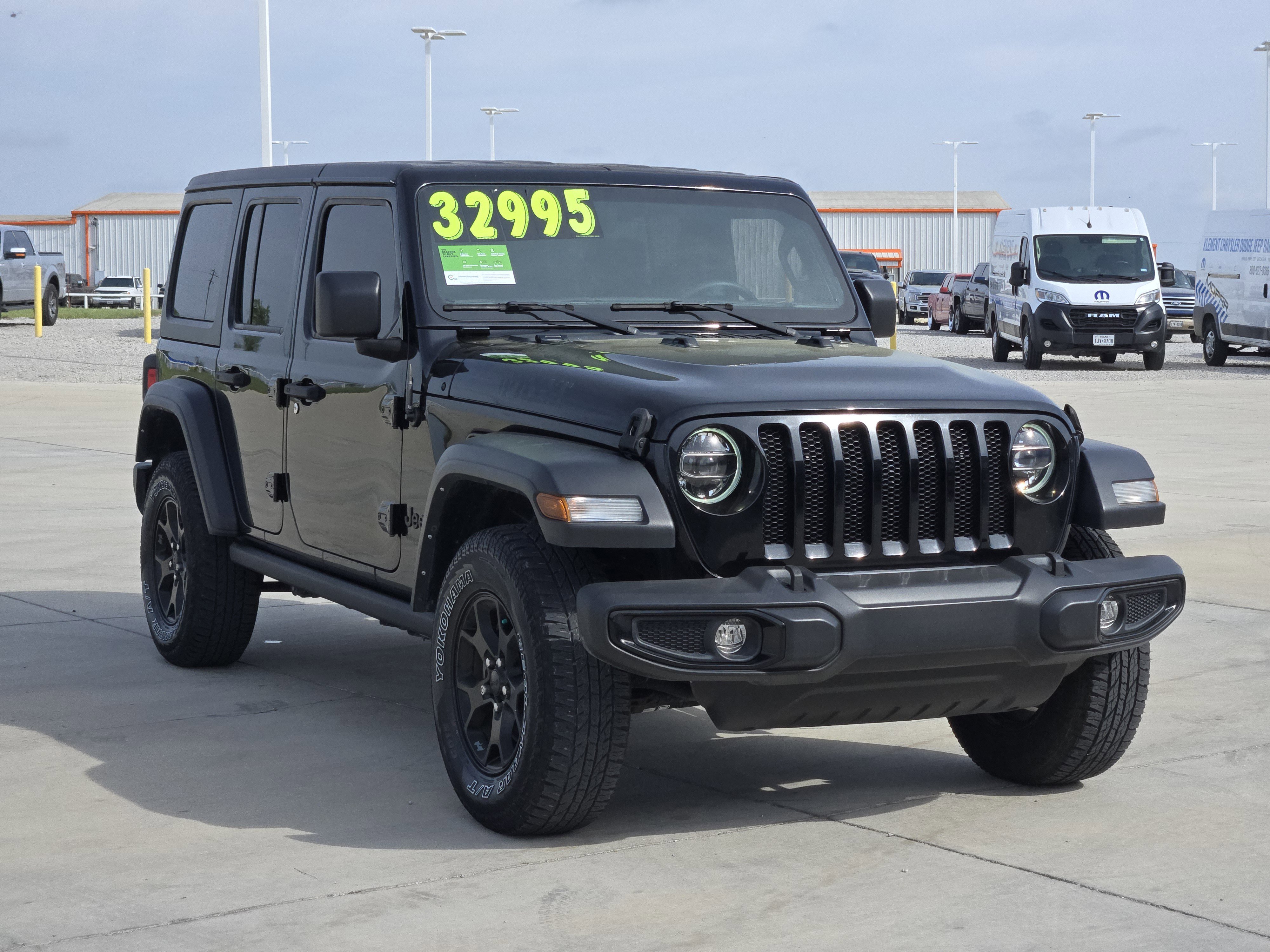 Used 2022 Black Clearcoat Jeep Unlimited Willys image 4
