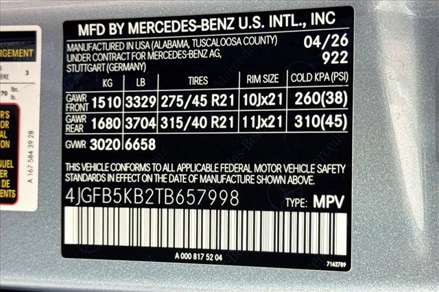 New 2026 Cirrus Silver Metallic Mercedes-Benz GLE 450 image 60