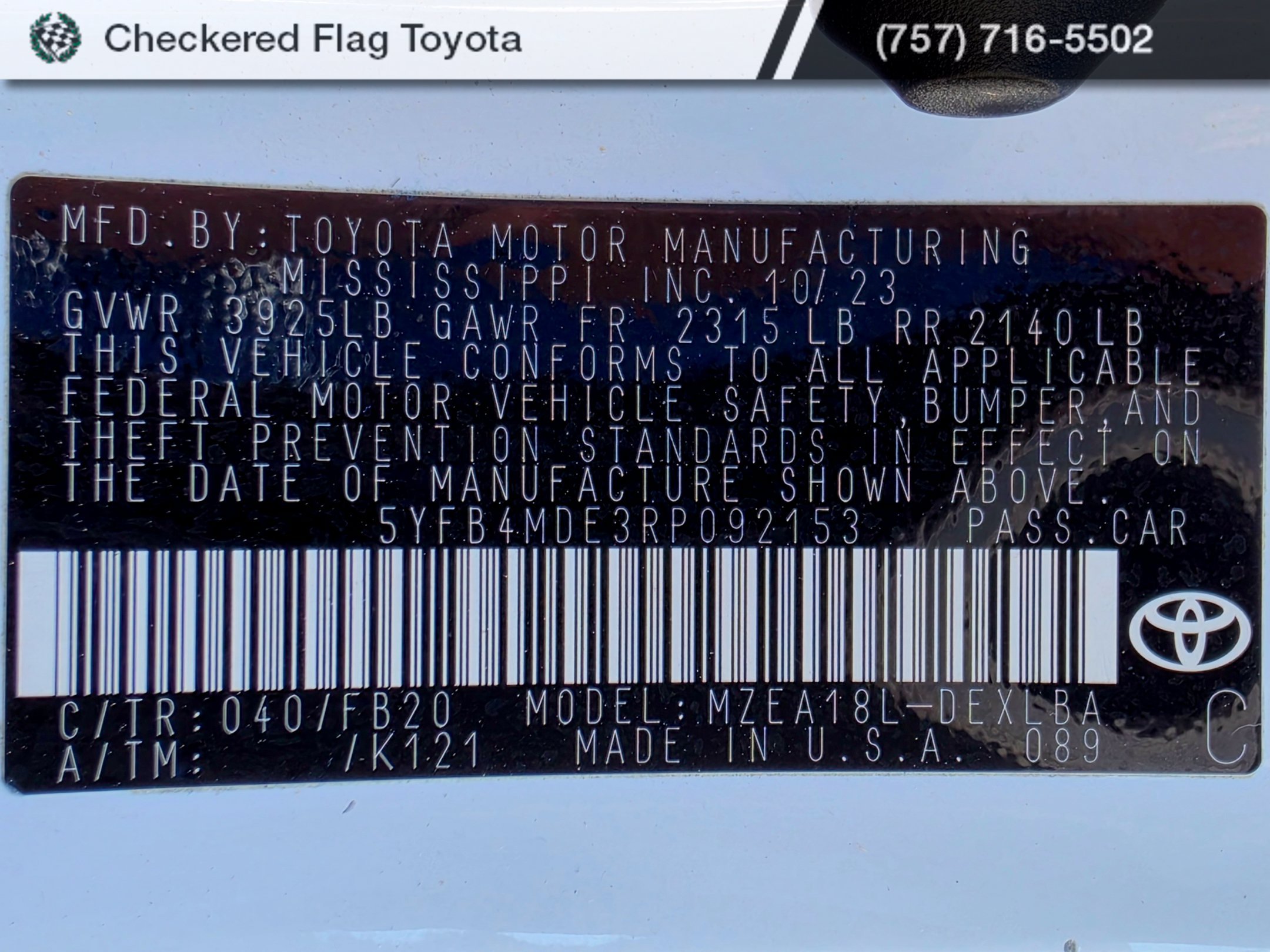 Used 2024 Ice Cap Toyota LE image 20