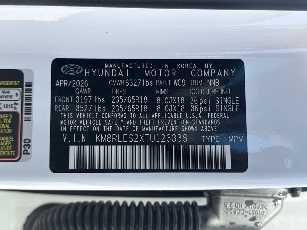 New 2026 White Hyundai SEL image 30