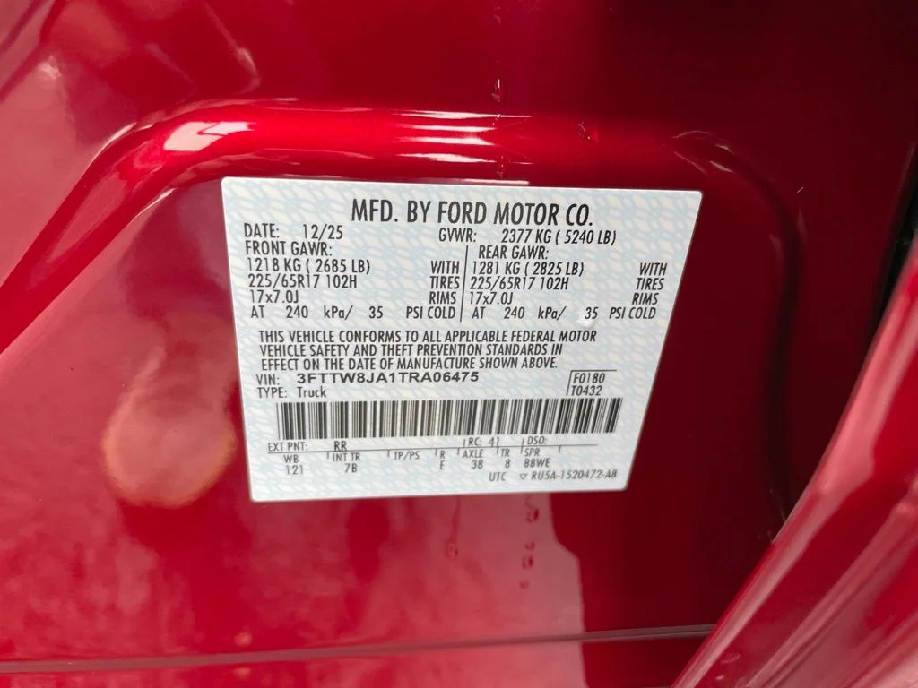 New 2026 Ruby Red Metallic Tinted Clearcoat Ford XLT image 43