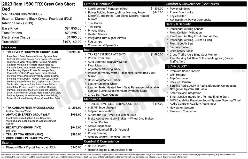 Used 2023 Black Ram TRX image 17