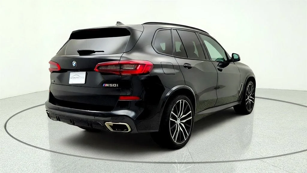 Used 2020 Black Sapphire Metallic BMW M50i Sports Activity Vehicle w/ Executive Pkg & Merino Leather image 5