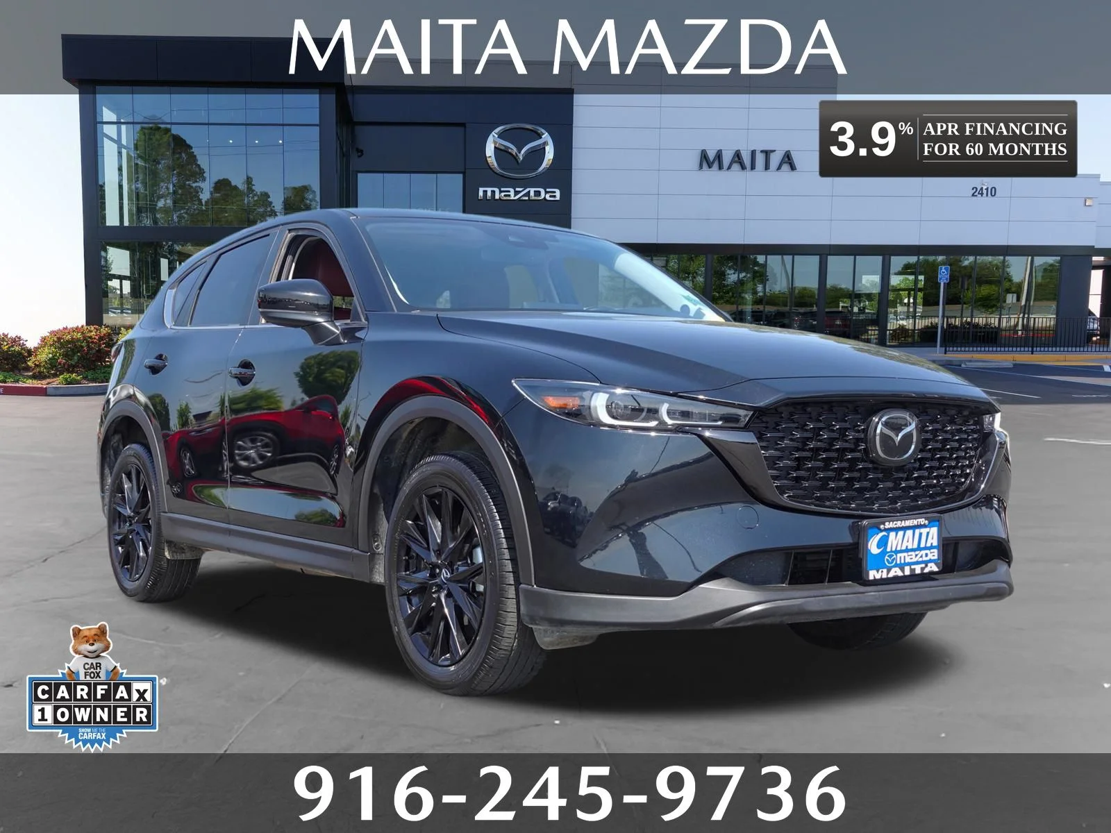 Certified Used 2025 Jet Black Mica Mazda 2.5 S Carbon Edition image 1