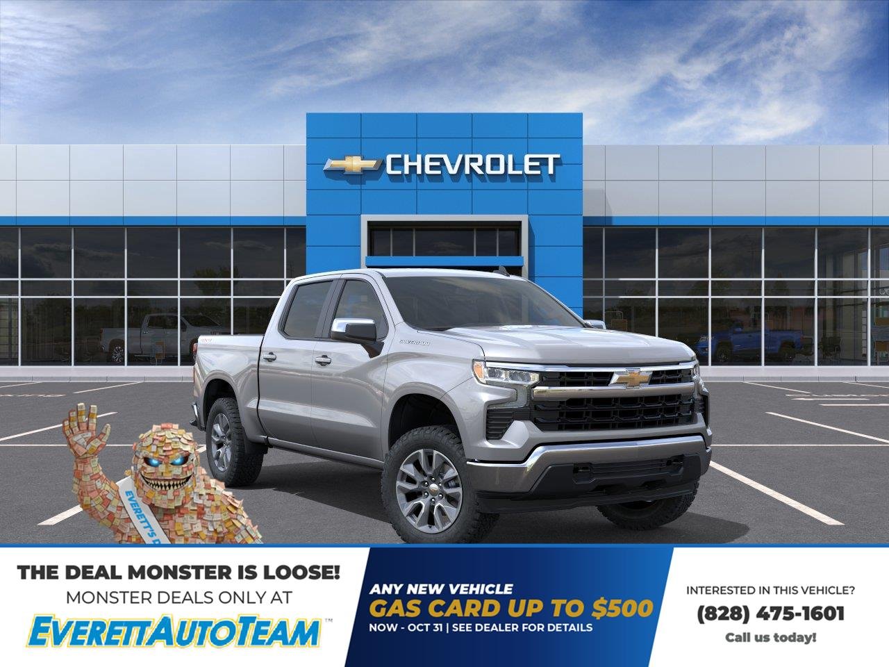 Sterling Gray Metallic 2026 Chevrolet Silverado 1500 Pickup Truck Four-Wheel Drive Automatic