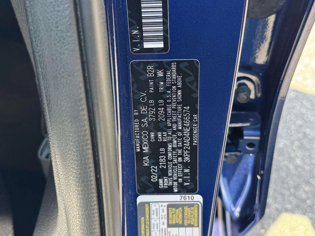 Used 2022 Deep Sea Blue Kia LXS image 20