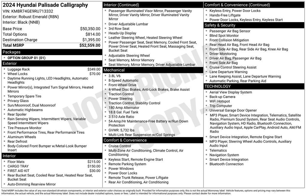 Certified Used 2024 Green Hyundai Calligraphy image 2