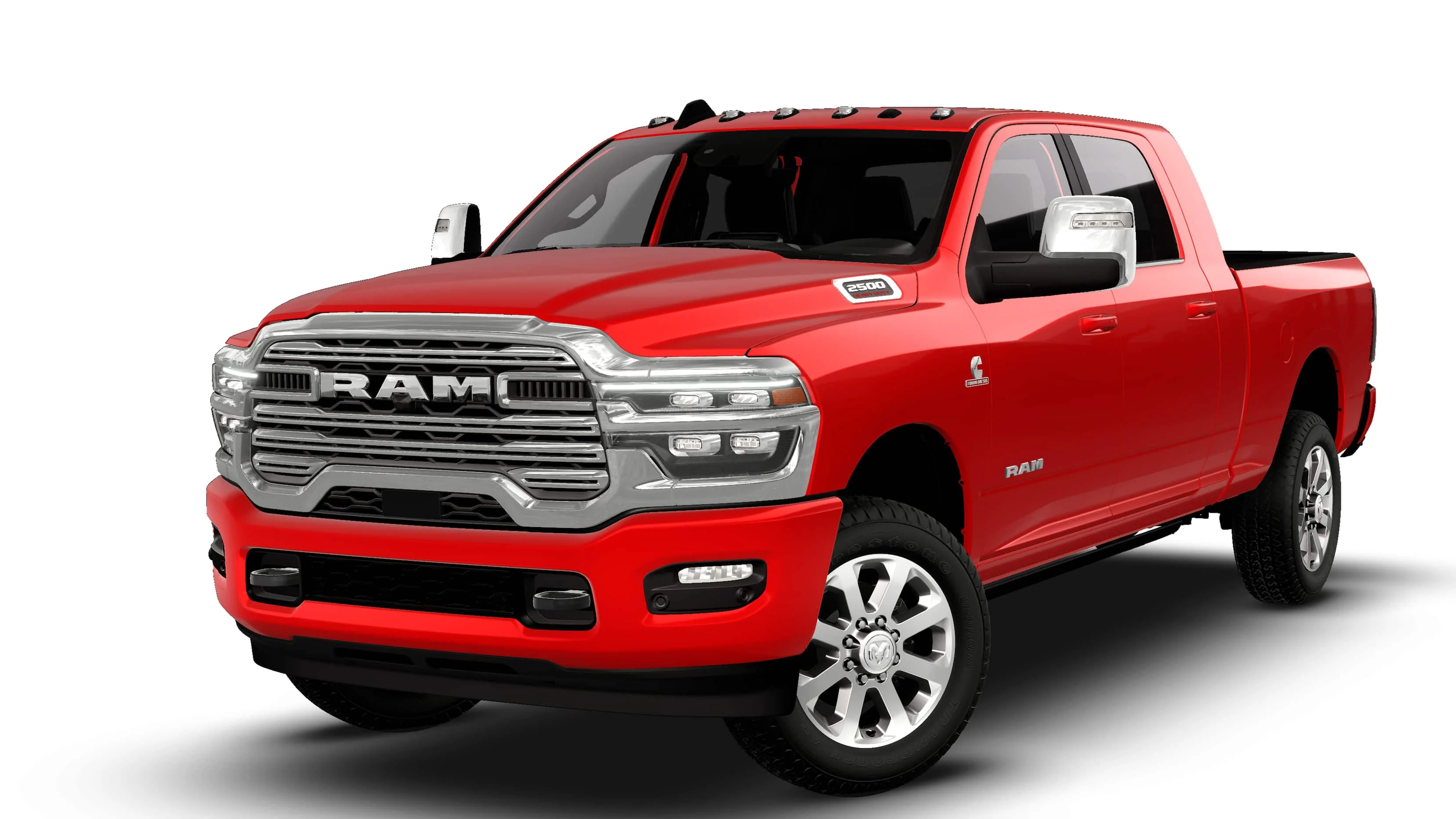 New 2027 Flame Red Clear-Coat Exterior Paint RAM Laramie image 1