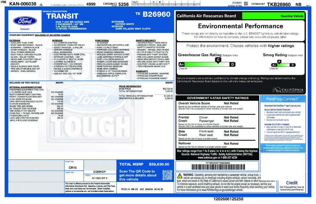 New 2026 Oxford White Ford Cargo Van image 28