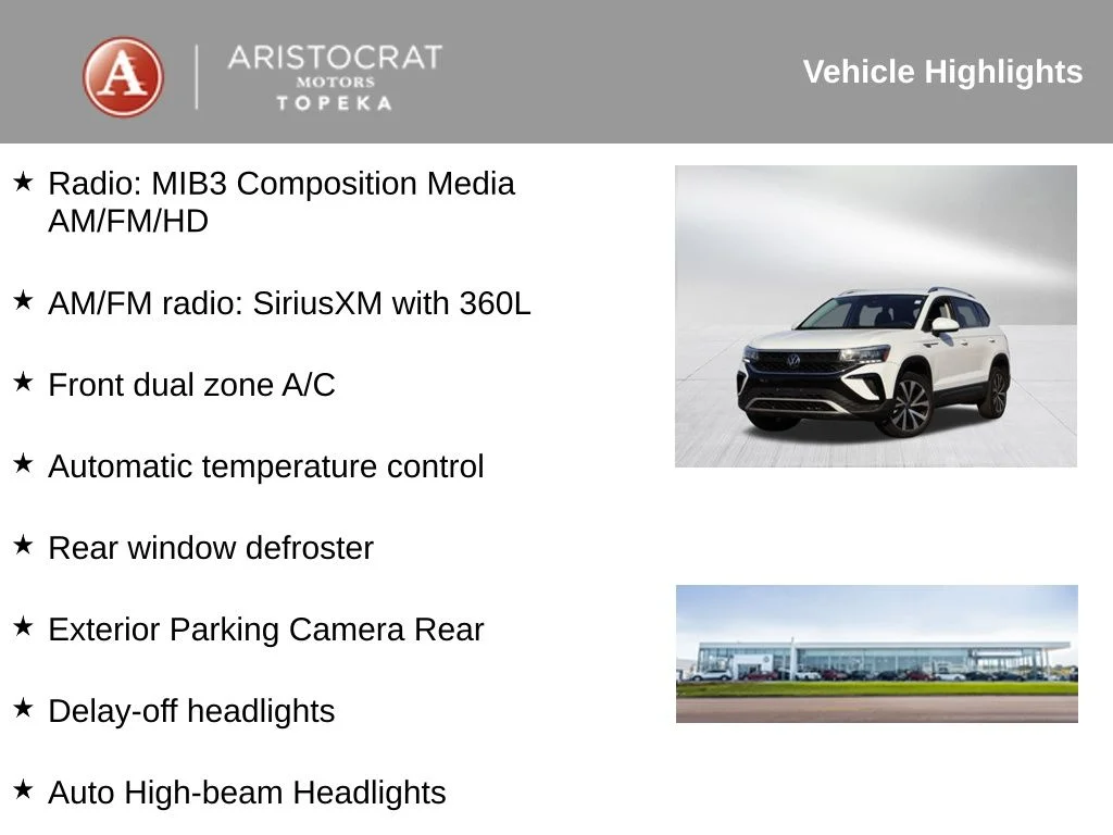 Used 2024 Volkswagen Taos SE with VIN 3VVSX7B21RM047710 for sale in Kansas City