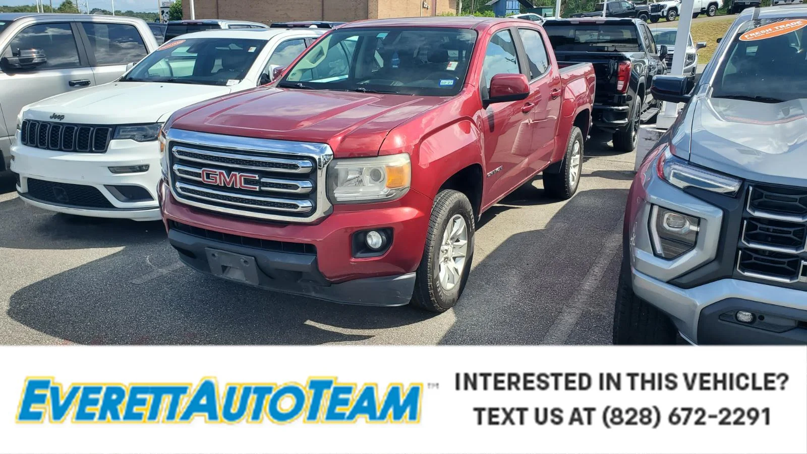 Used 2018 RED QUARTZ TINTCOAT GMC 2WD SLE image 1