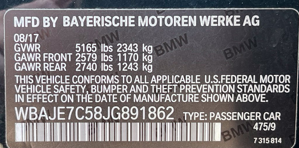 Used 2018 Black BMW 540i xDrive image 50
