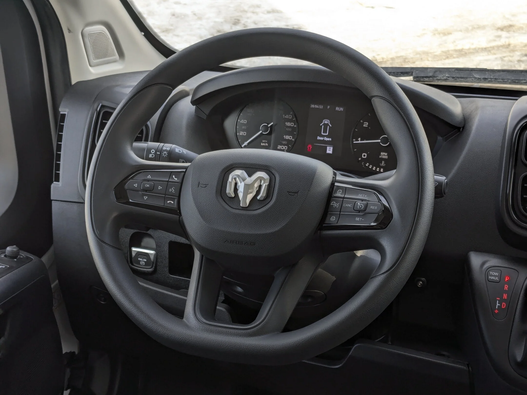 New 2026 White RAM Tradesman - - FWD - Super High Roof - Cargo Partition - Adaptive Cruise - Remote Start & More! image 15